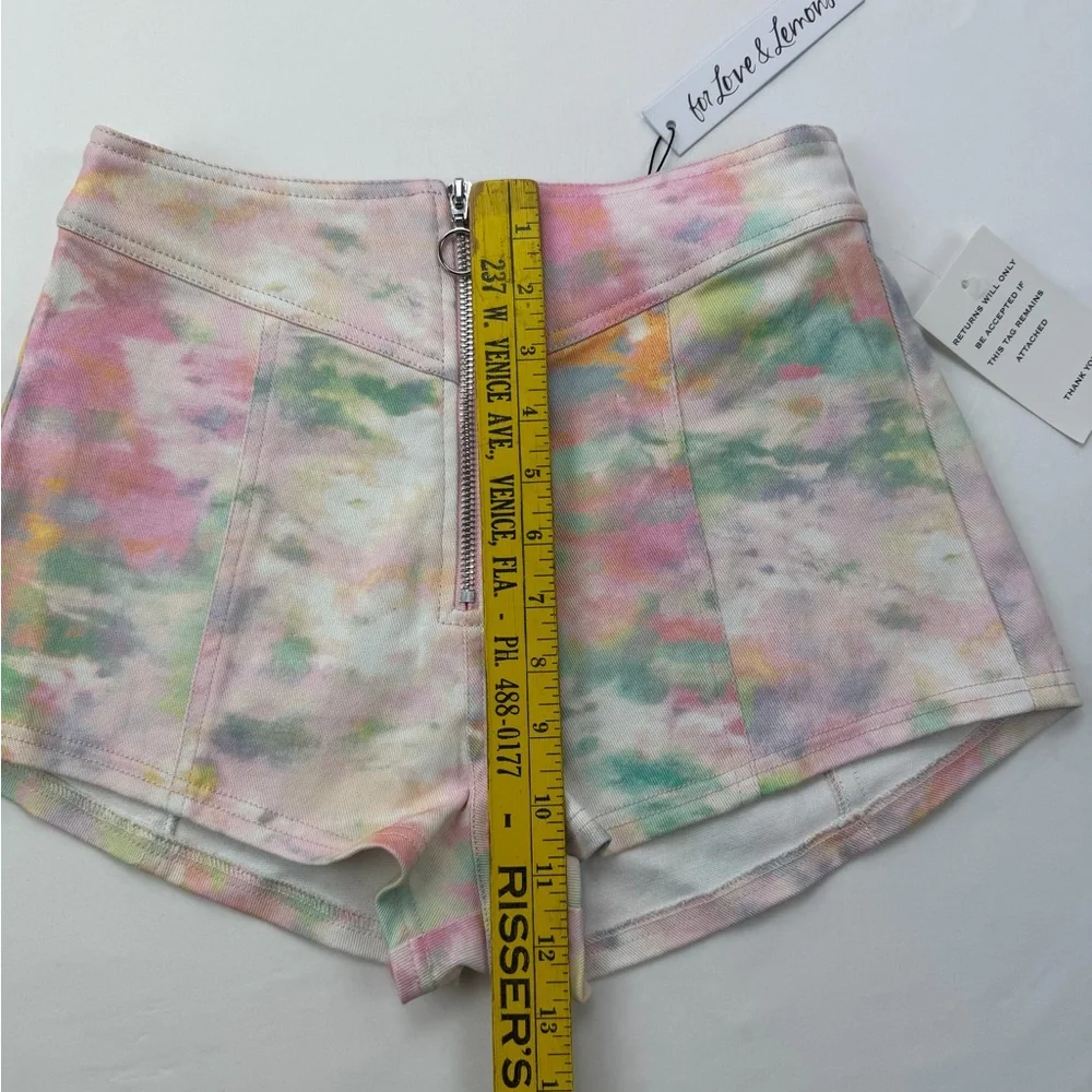 For Love & Lemons Smythe Hot Short XS Pastel Tie Dye Festival‎